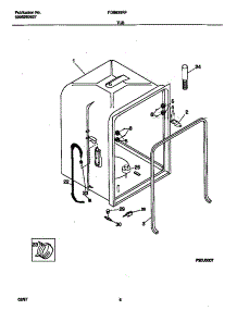 04 - Tub parts for Frigidaire Dishwasher FDB635RFR2 from AppliancePartsPros.com