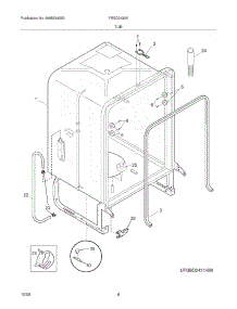 07 - Tub parts for Frigidaire Dishwasher FGBD2432KB1 from AppliancePartsPros.com