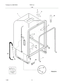07 - Tub parts for Frigidaire Dishwasher FDB510LCB3 from AppliancePartsPros.com