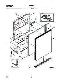 03 - Door parts for Frigidaire Dishwasher FDB636GFR5 from AppliancePartsPros.com
