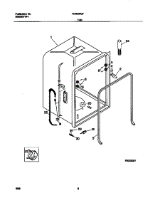04 - Tub parts for Frigidaire Dishwasher FDB636GFR5 from AppliancePartsPros.com