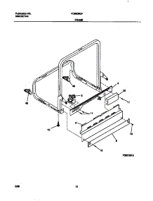 06 - Frame parts for Frigidaire Dishwasher FDB636GFR5 from AppliancePartsPros.com