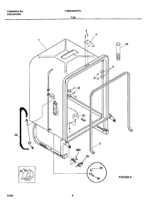 07 - Tub parts for Frigidaire Dishwasher FDB435RFR5 from AppliancePartsPros.com