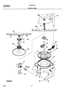 09 - Motor And Pump parts for Frigidaire Dishwasher FDB435RFR5 from AppliancePartsPros.com