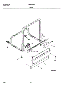 11 - Frame parts for Frigidaire Dishwasher FDB435RFR5 from AppliancePartsPros.com