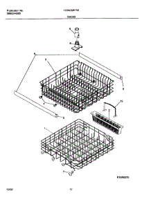 13 - Racks parts for Frigidaire Dishwasher FDB435RFR5 from AppliancePartsPros.com