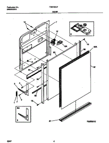 03 - Door parts for Frigidaire Dishwasher FDB736GFR2 from AppliancePartsPros.com