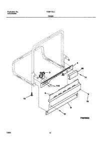 11 - Frame parts for Frigidaire Dishwasher FDB710LCS0 from AppliancePartsPros.com