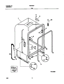 04 - Tub parts for Frigidaire Dishwasher FDB736GFR4 from AppliancePartsPros.com