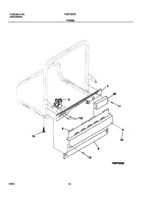 11 - Frame parts for Frigidaire Dishwasher FDB750RCQ0 from AppliancePartsPros.com
