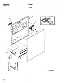 05 - Door parts for Frigidaire Dishwasher FDB856RJT0 from AppliancePartsPros.com