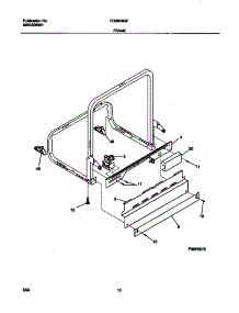 06 - Frame parts for Frigidaire Dishwasher FDB836GFB4 from AppliancePartsPros.com
