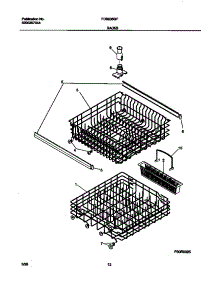 07 - Racks parts for Frigidaire Dishwasher FDB636GFR5 from AppliancePartsPros.com