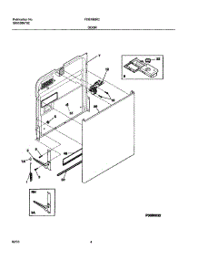 05 - Door parts for Frigidaire Dishwasher FDB780RCS0 from AppliancePartsPros.com