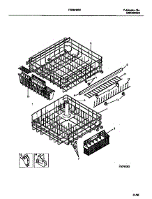 08 - Rack parts for Frigidaire Dishwasher FDB878GCB0 from AppliancePartsPros.com