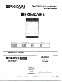 Dishwasher / Front Cover parts for Frigidaire Dishwasher FDB765RB from AppliancePartsPros.com