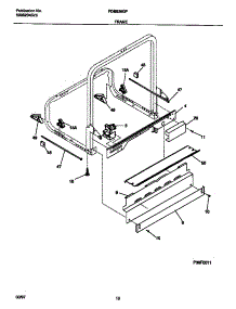 06 - Frame parts for Frigidaire Dishwasher FDB836GFS1 from AppliancePartsPros.com