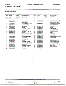 Parts List parts for Frigidaire Dishwasher 61-1083-10 from AppliancePartsPros.com