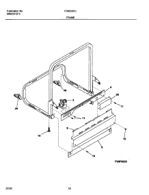 11 - Frame parts for Frigidaire Dishwasher FDB856RJT0 from AppliancePartsPros.com