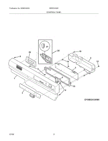 03 - Control Panel parts for Frigidaire Dishwasher BGBD2432KW0 from AppliancePartsPros.com