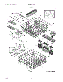 13 - Racks parts for Frigidaire Dishwasher DGHD2433KF0 from AppliancePartsPros.com