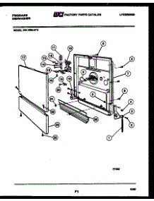 04 - Door Parts parts for Frigidaire Dishwasher DW1050LW3 from AppliancePartsPros.com