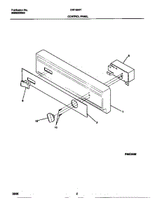 02 - Control Panel parts for Frigidaire Dishwasher DW1800Y0 from AppliancePartsPros.com