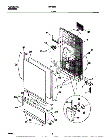 04 - Door parts for Frigidaire Dishwasher DW1800Y0 from AppliancePartsPros.com