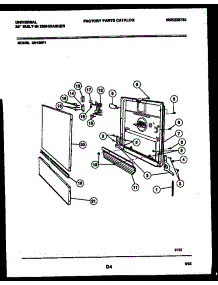04 - Door Parts parts for Frigidaire Dishwasher DB120P1 from AppliancePartsPros.com