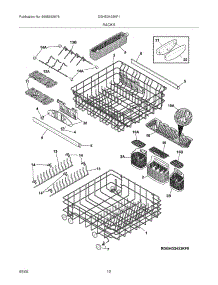 13 - Racks parts for Frigidaire Dishwasher DGHD2433KF1 from AppliancePartsPros.com