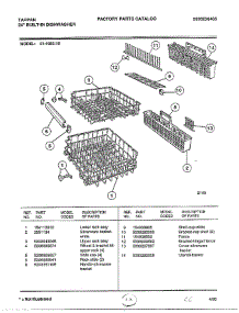 Upper / Lower Rack parts for Frigidaire Dishwasher 61-1083-10 from AppliancePartsPros.com