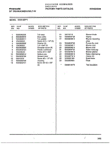 Misc. / Literature / Optional parts for Frigidaire Dishwasher DW5100P*1 from AppliancePartsPros.com