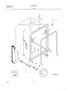 07 - Tub parts for Frigidaire Dishwasher F71C24RJB1 from AppliancePartsPros.com