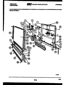 04 - Door Parts parts for Frigidaire Dishwasher DW1800LW3 from AppliancePartsPros.com