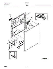 03 - Door parts for Frigidaire Dishwasher F71C44EJS0 from AppliancePartsPros.com