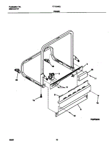 06 - Frame parts for Frigidaire Dishwasher F71C44EJS0 from AppliancePartsPros.com