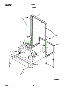 07 - Frame parts for Frigidaire Dishwasher DW1800Y0 from AppliancePartsPros.com