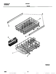 08 - Racks parts for Frigidaire Dishwasher DW1800Y0 from AppliancePartsPros.com