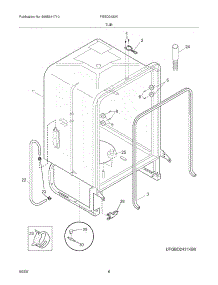 07 - Tub parts for Frigidaire Dishwasher FGBD2432KW0 from AppliancePartsPros.com