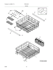 13 - Racks parts for Frigidaire Dishwasher FGBD2432KW0 from AppliancePartsPros.com