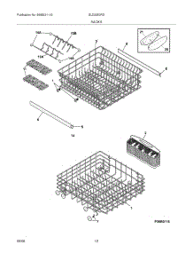 13 - Racks parts for Frigidaire Dishwasher GLD2250RDB5 from AppliancePartsPros.com