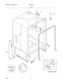 07 - Tub parts for Frigidaire Dishwasher FGHD2461KB0 from AppliancePartsPros.com