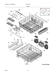 13 - Racks parts for Frigidaire Dishwasher FGHD2461KB0 from AppliancePartsPros.com