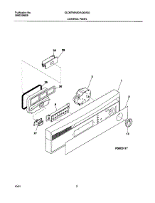 03 - Control Panel parts for Frigidaire Dishwasher GLDB756AQ0 from AppliancePartsPros.com