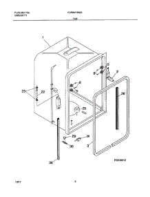 07 - Tub parts for Frigidaire Dishwasher FDP641RAS0 from AppliancePartsPros.com