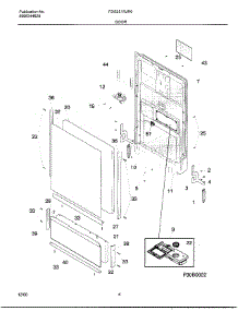 04 - Door parts for Frigidaire Dishwasher FDS251RJR0 from AppliancePartsPros.com