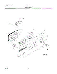 03 - Control Panel parts for Frigidaire Dishwasher GLDB653JT2 from AppliancePartsPros.com