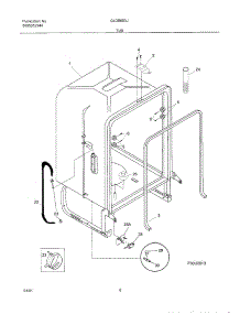 07 - Tub parts for Frigidaire Dishwasher GLDB653JT2 from AppliancePartsPros.com