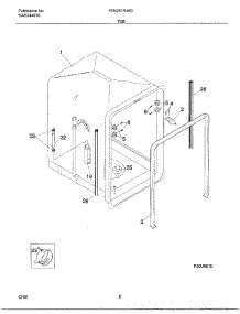 06 - Tub parts for Frigidaire Dishwasher FDS251RJR0 from AppliancePartsPros.com