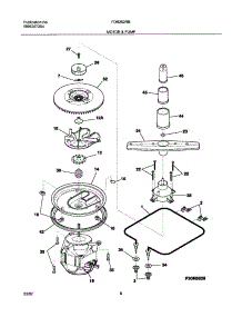 09 - Motor & Pump parts for Frigidaire Dishwasher FDR252RBB0 from AppliancePartsPros.com